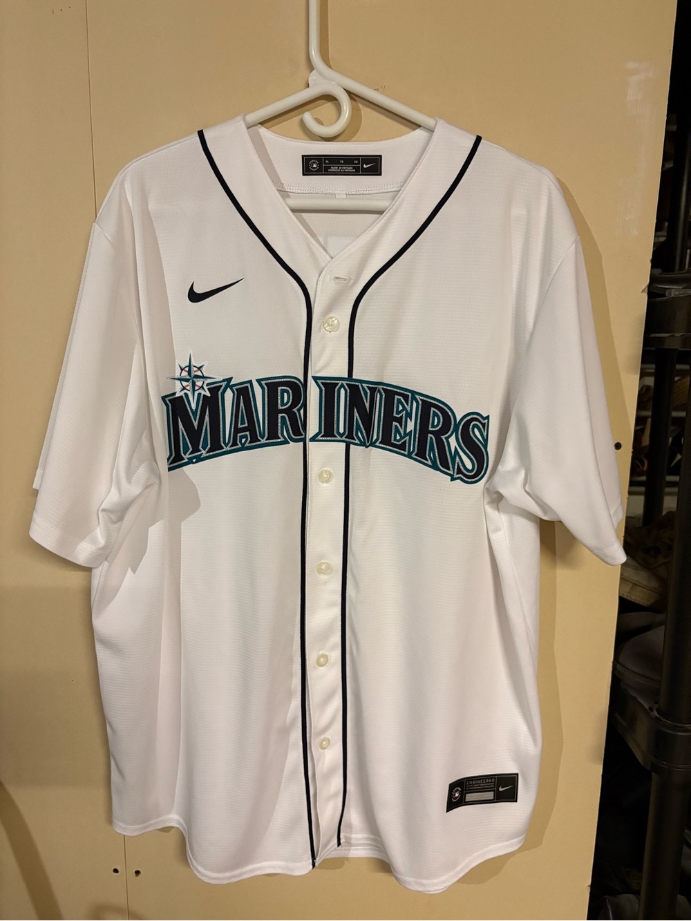 Nike White MLB Seattle Mariners Authentic Luis Castillo Jersey